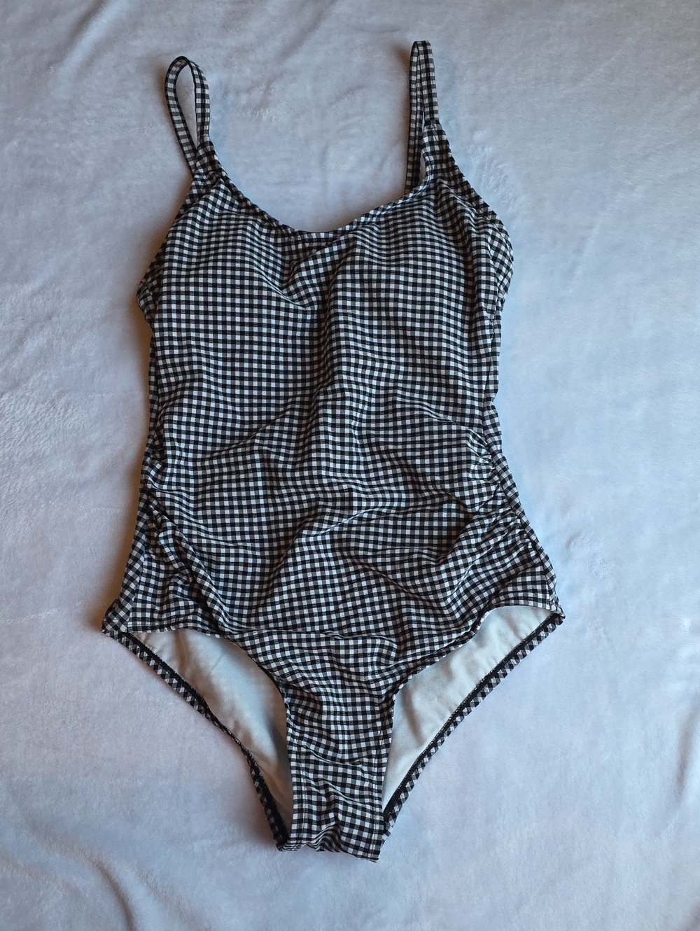 Black & White Plaid One-Piece Swimsuit NWT